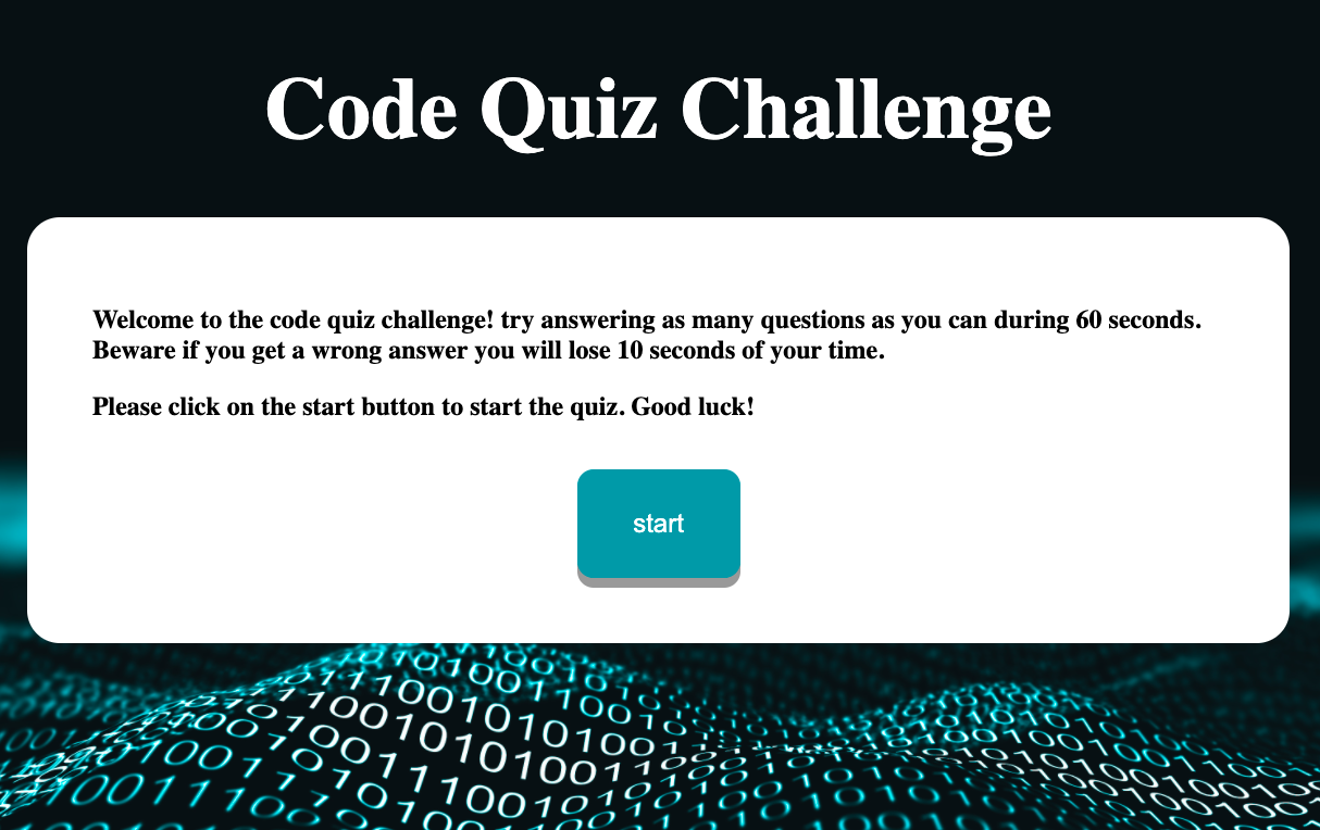 Code Quiz